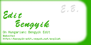 edit bengyik business card